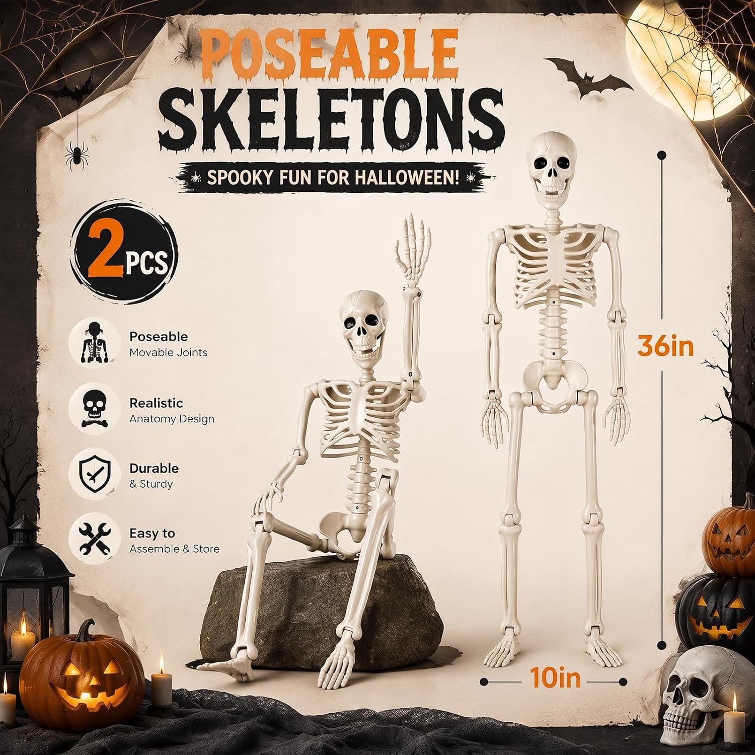 Detalle de Halloween Skeleton Decorations 36-Inch