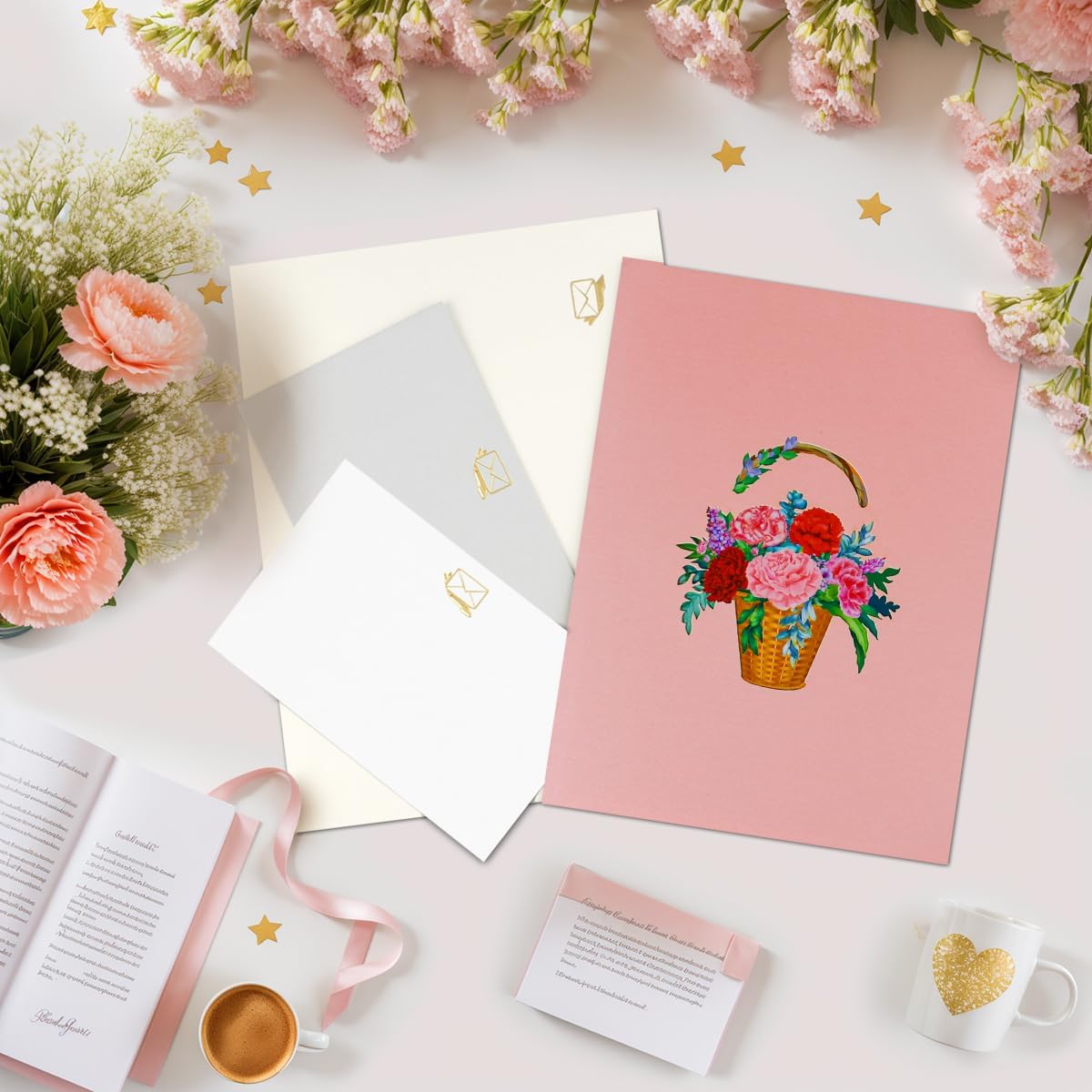 Detalle 2 de CNLITIHEKA Flower Basket Pop-Up Greeting Card with 3D Design