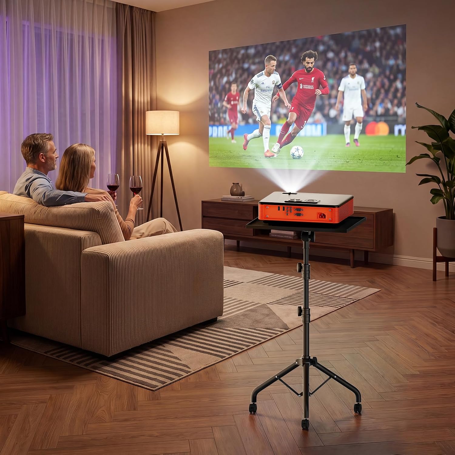 Thumbnail 1 de Bloazzup Projector Stand Tripod with Wheels, Adjustable Height and 22-Pound Capacity