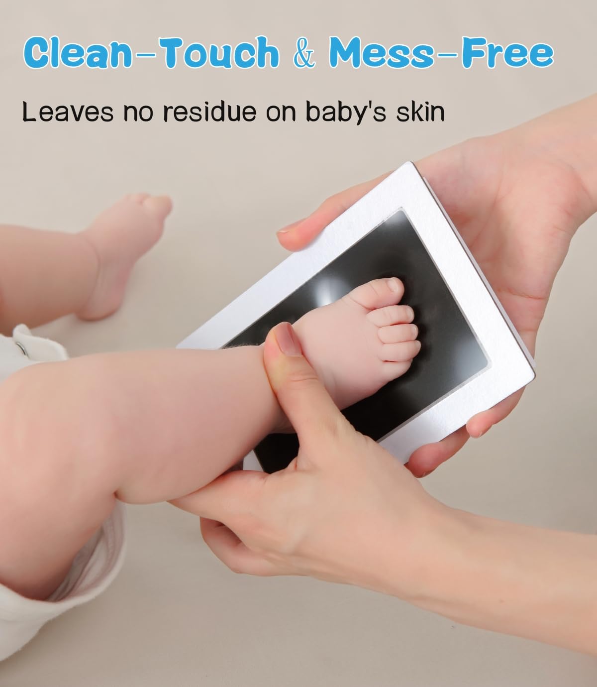 Thumbnail 1 de Zemiu Fußabdruck Handabdruck Baby Set – Abdruck-Set für Baby bis 0–18 Monate, 10 × 15 cm, 4 Clean-Touch-Stempelkissen