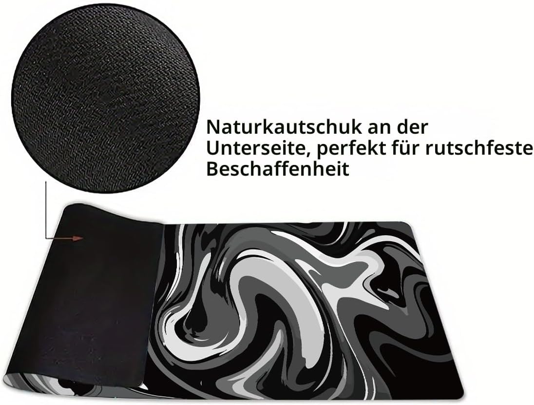 Detalle de Rcege Großer Gaming-Mauspad 1000x500 mm – rutschfeste Unterlage mit genähten Kanten
