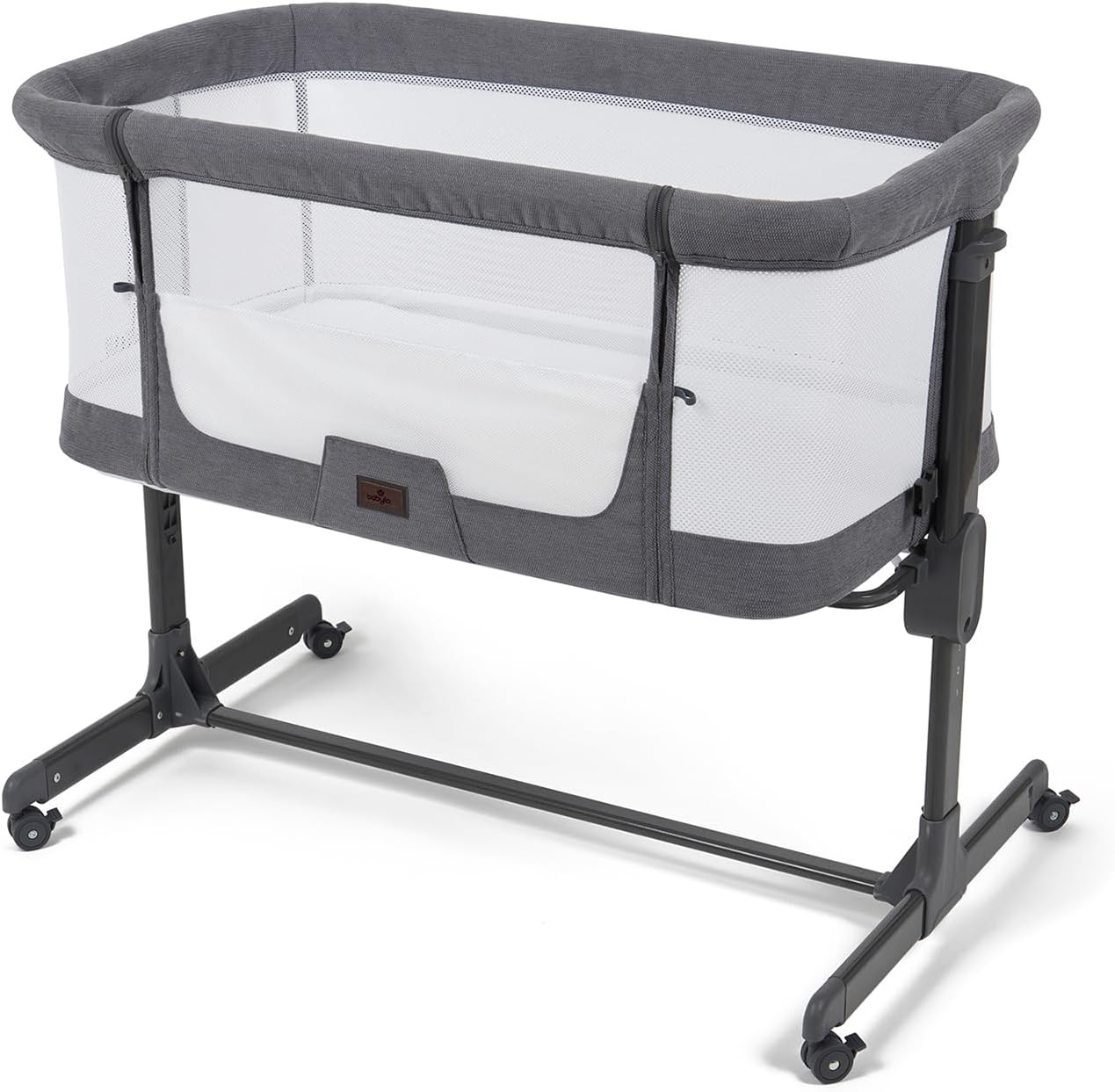 Detalle de BABYLO Aurora 2-in-1 Co Sleeper, Bedside Crib & Standalone Cot with Mattress (Grey)