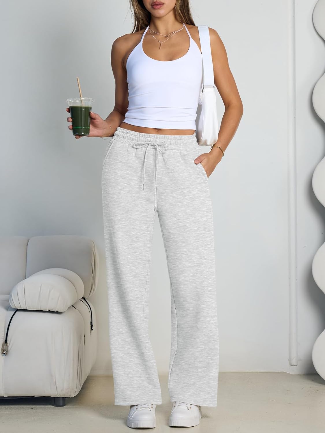 Thumbnail 5 de Trendy Queen Wide Leg Fleece Sweatpants