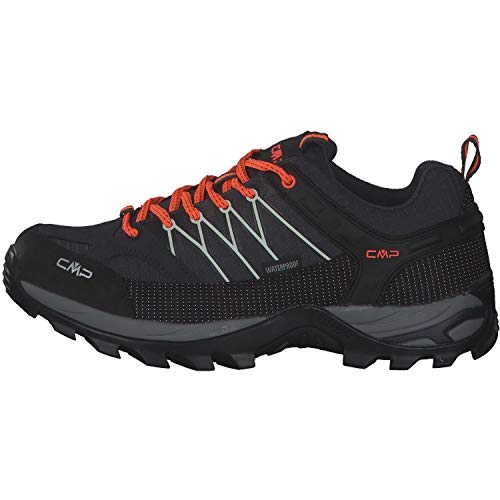 Detalle 2 de CMP Rigel Low Trekking Shoes Wp – Scarpe da trekking Uomo Antracite-Flash Orange, 40 EU