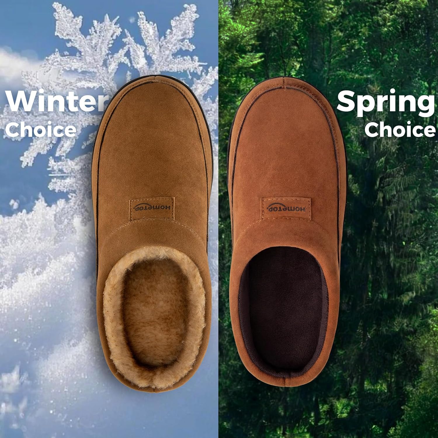 Thumbnail 3 de HomeTop Men’s Moccasin Slippers with Memory Foam & Non-slip TPR Sole