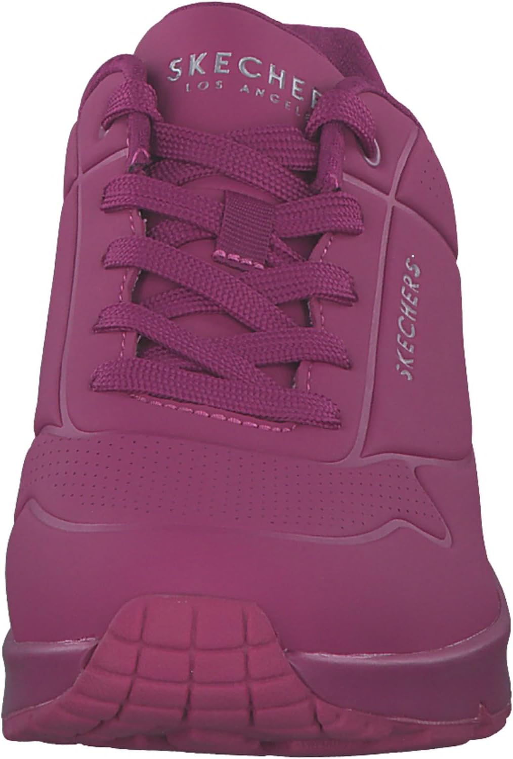 Detalle de Skechers Damen UNO Stand ON AIR – Magenta Durabuck/Mesh, Größe 37 EU