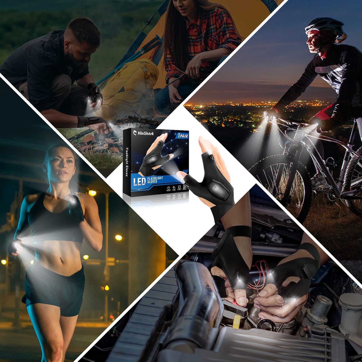 Thumbnail 4 de Hinshark Gants LED rechargeables 7-10h 🎣