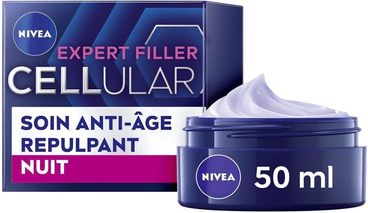 Detalle de NIVEA Cellular Expert Filler – Crème de nuit anti-âge repulpante 50 ml