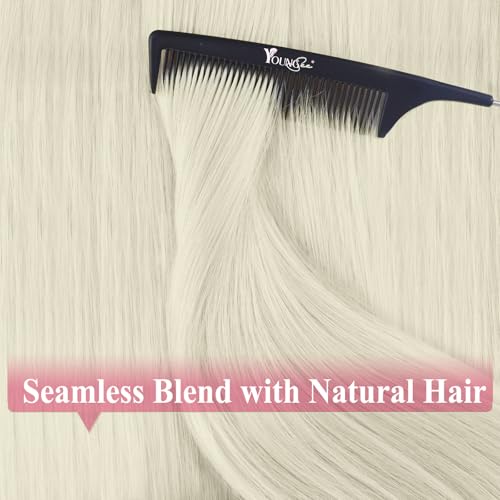 Thumbnail 5 de YoungSee Echthaar Extensions Tape Platinblond 35 cm