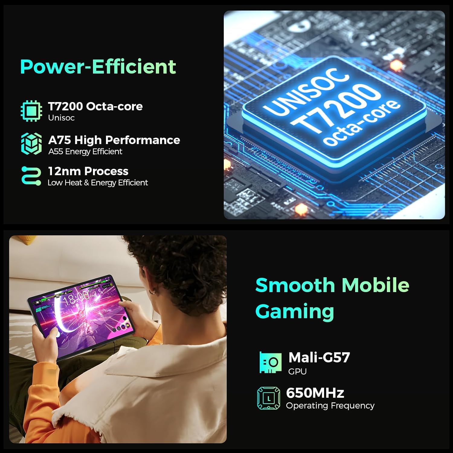 Thumbnail 3 de TECLAST Android 16 Tablet P50T CASE (11 Zoll, 90Hz) mit 12GB RAM, 128GB und Stift