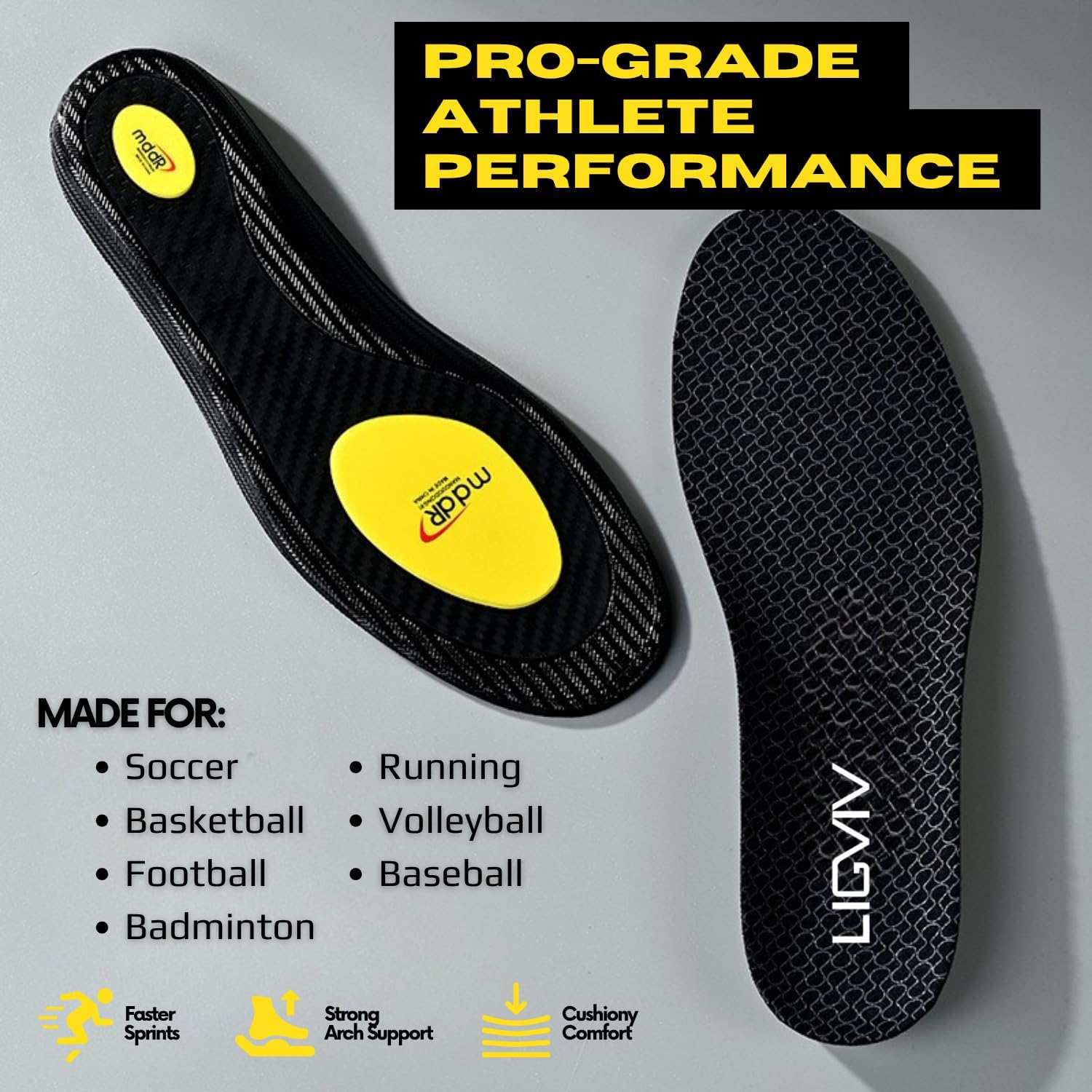 Thumbnail 2 de LIGVIV Athletic Insoles, Carbon Fiber