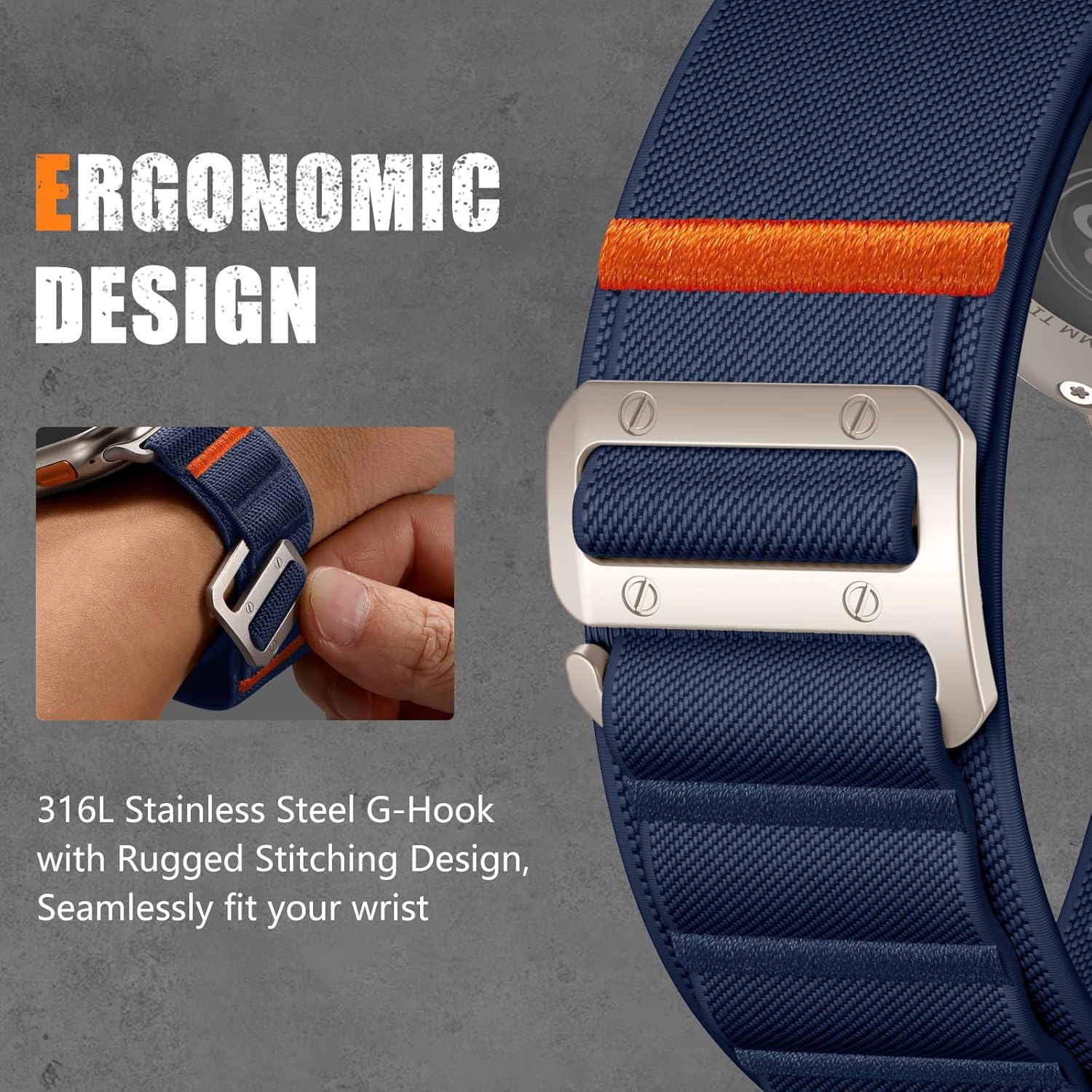 Thumbnail 1 de Bandletic Nylon Strap 26mm for Apple Watch Ultra