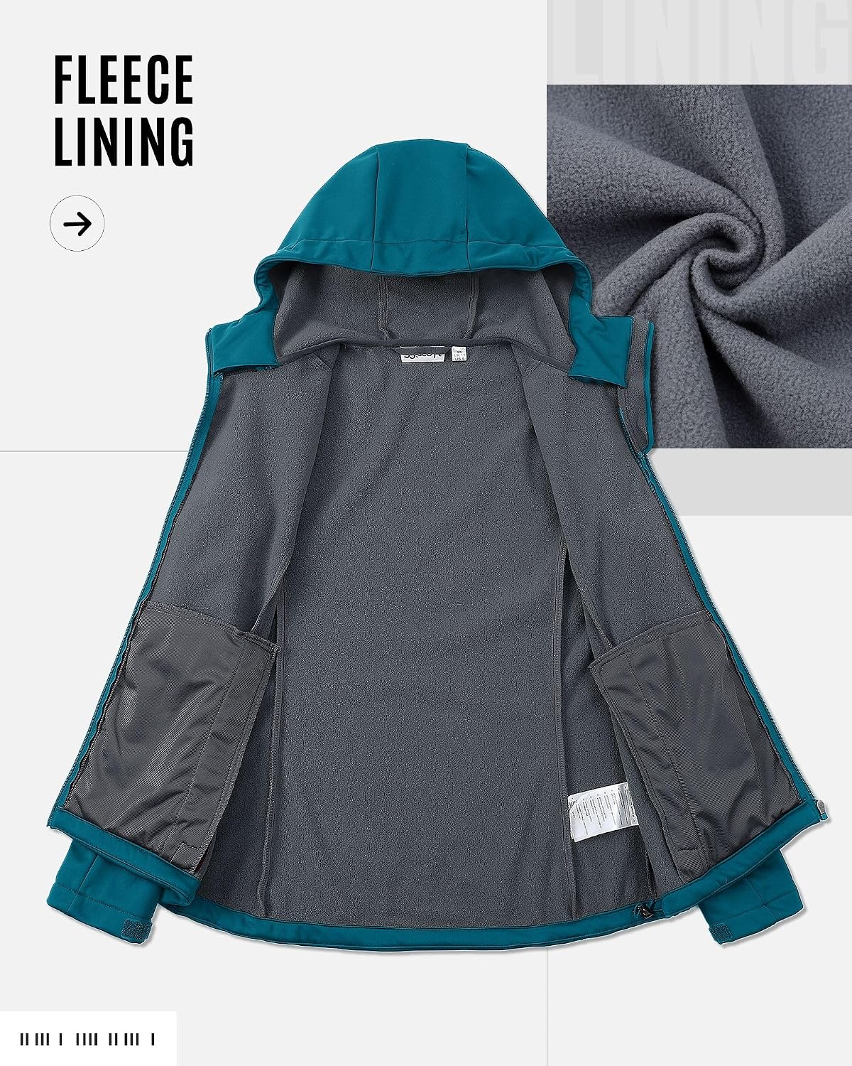 Thumbnail 2 de 33,000ft Damen Softshelljacke fleecegefüttert