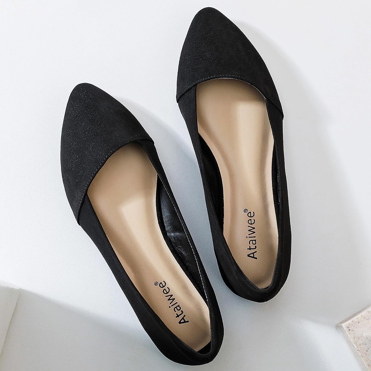 Thumbnail 4 de Ataiwee suede flat shoes for wide width