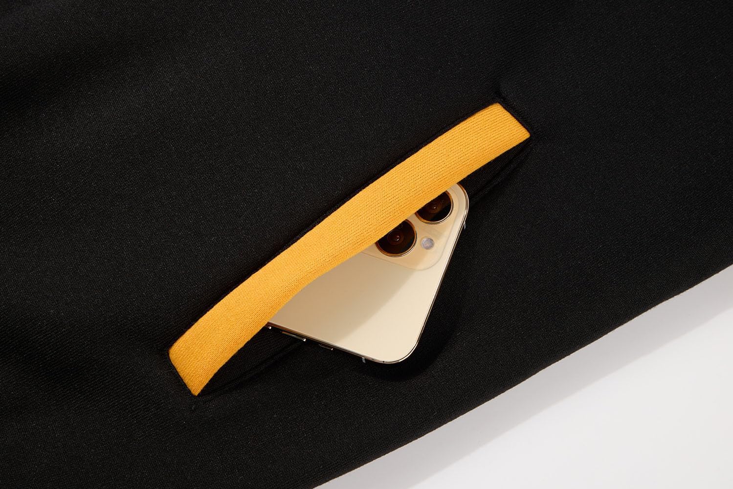 Detalle de Velinsak Colour-Block Hoodie for Men, Long-Sleeve Pullover with Pocket