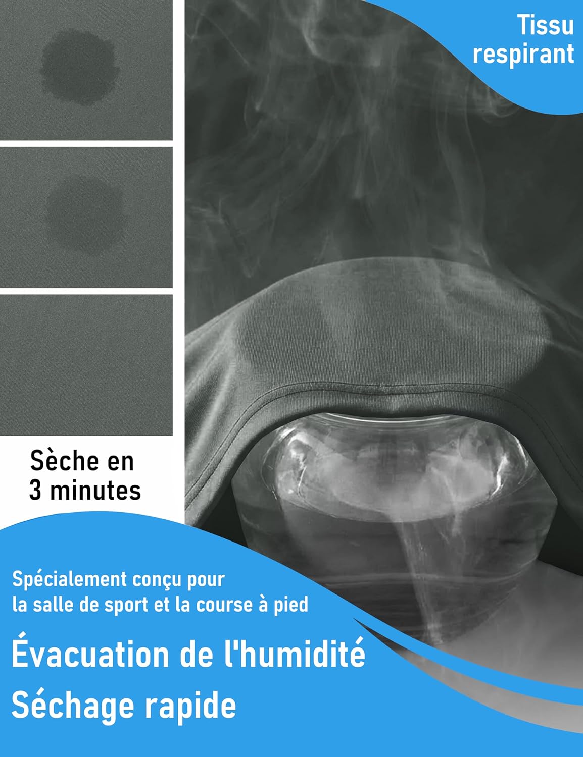 Thumbnail 4 de MAGCOMSEN T-Shirt manches longues homme à 1/4 zip anti-UV UPF 50+ (running & fitness)