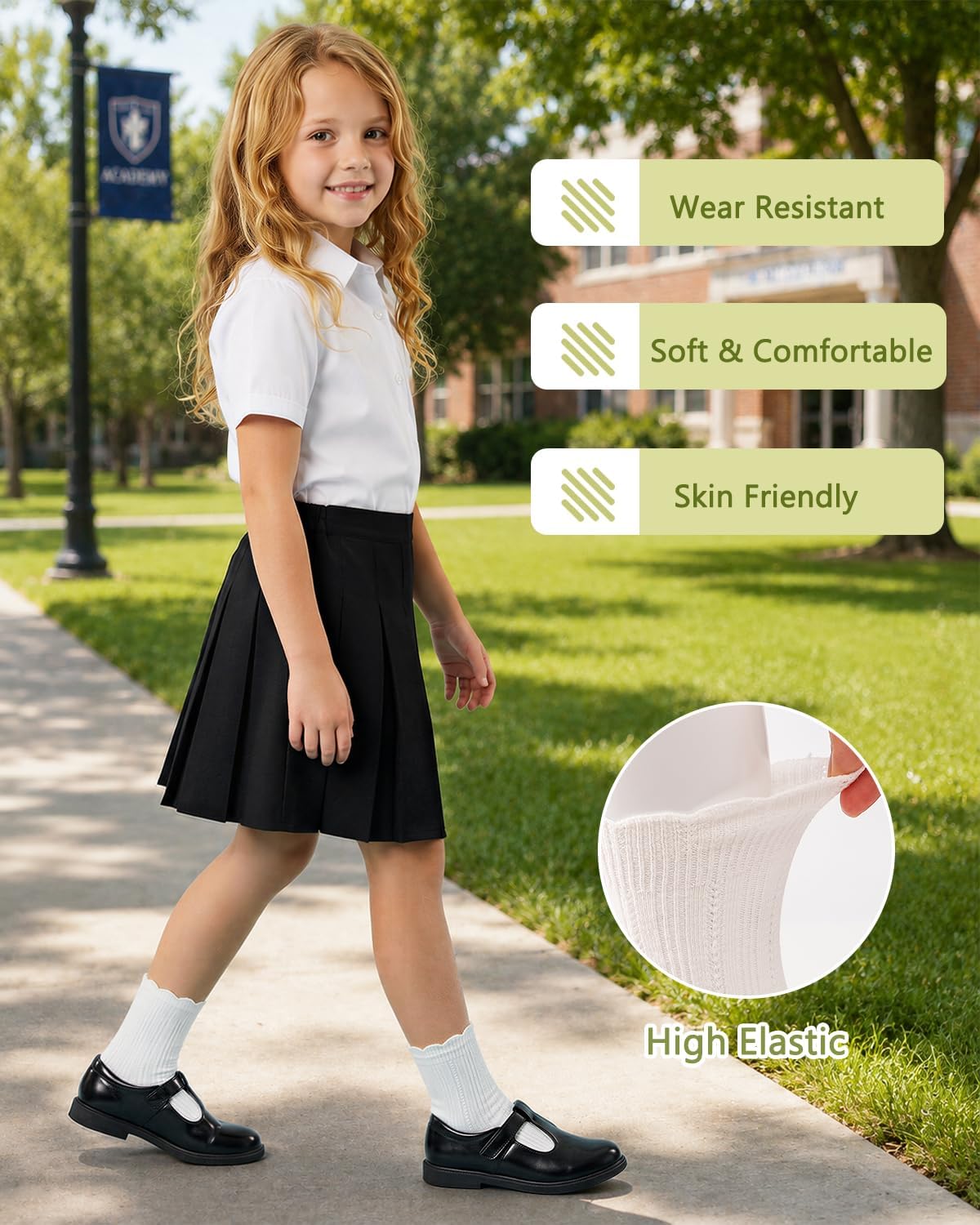 Thumbnail 4 de Girls’ Crew Socks in Cotton Blend