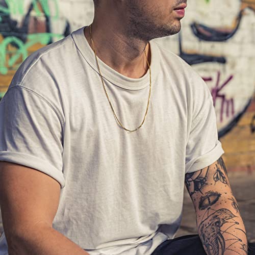 Detalle de Made by Nami Collier pour Homme en Acier Inoxydable – Chaîne à Maillons de 60 cm