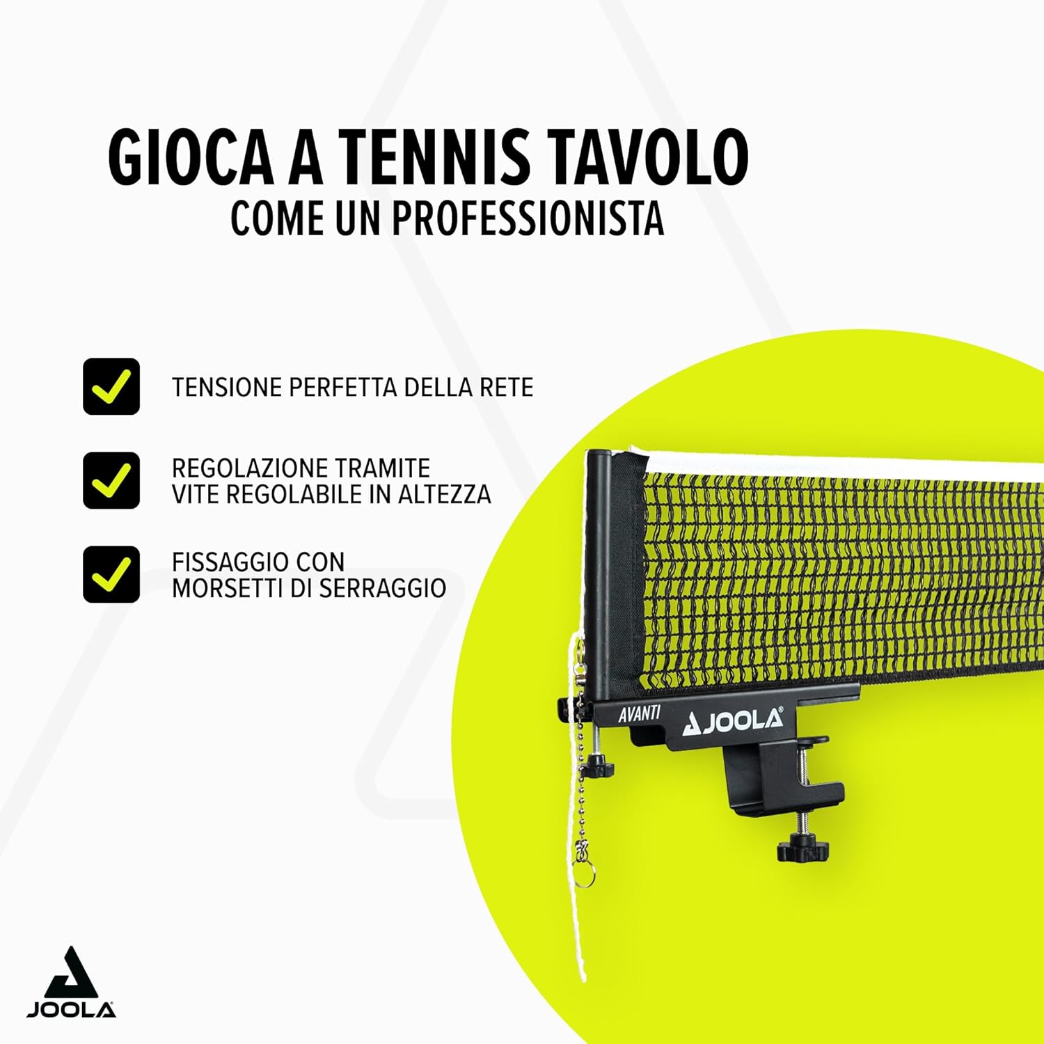 Thumbnail 2 de Joola 31009, Rete da ping pong universale con supporto in metallo – Nero, Unica