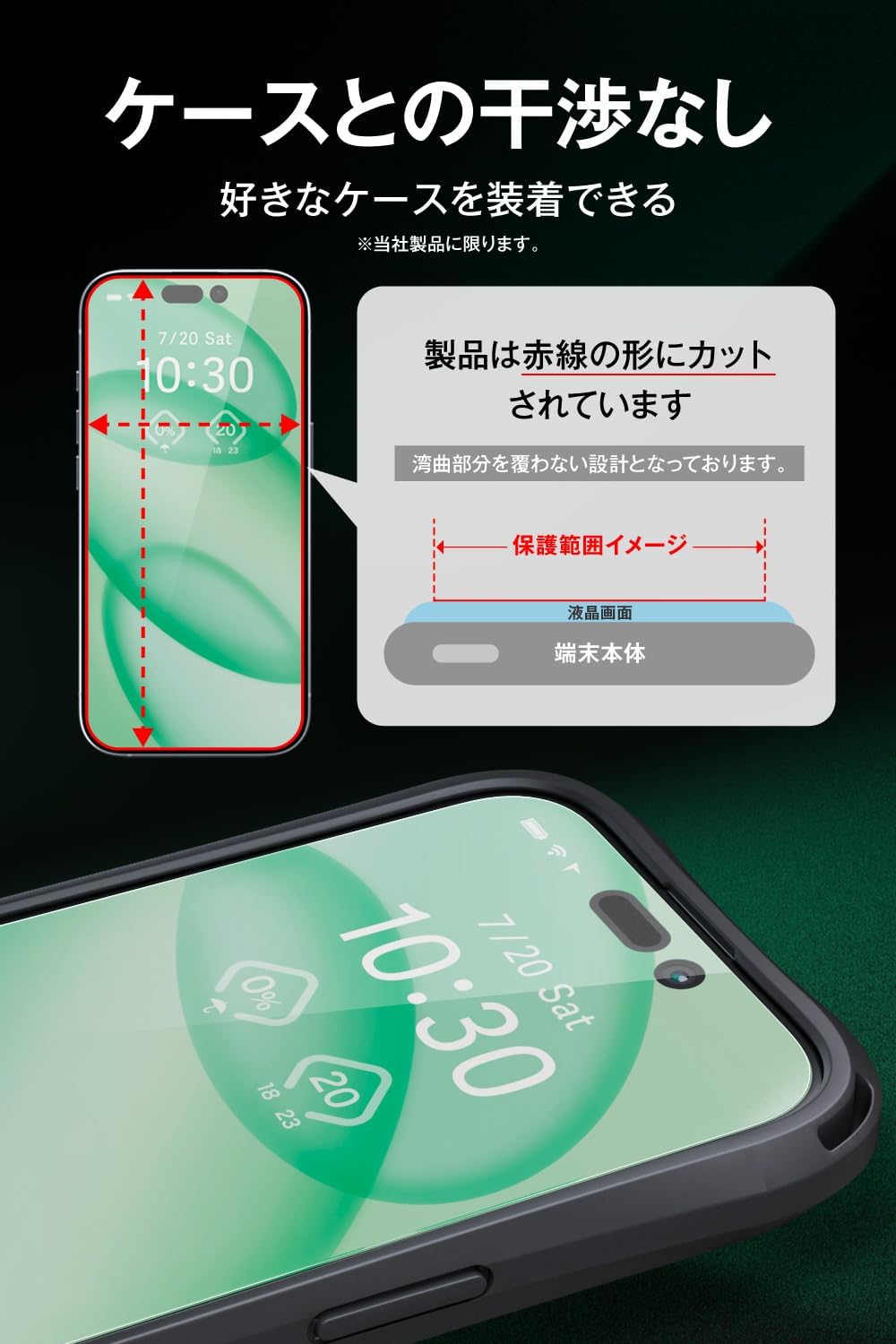 Detalle de エレコム PMWA25CFLGGTW2 iPhone 17 Pro用ガラスフィルム 2枚・レンズ保護付き