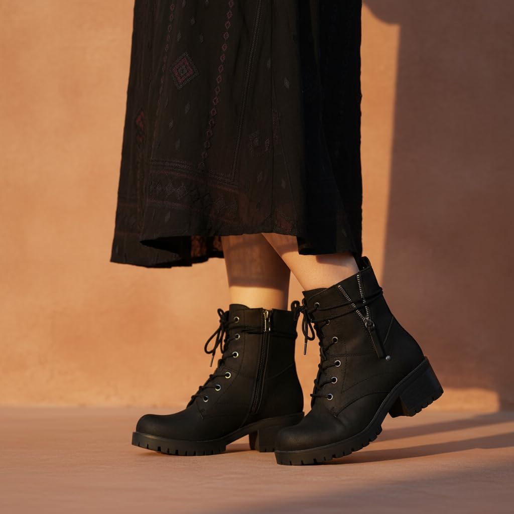 Thumbnail 6 de Dunes Kobe Heeled Combat Boots 1-inch