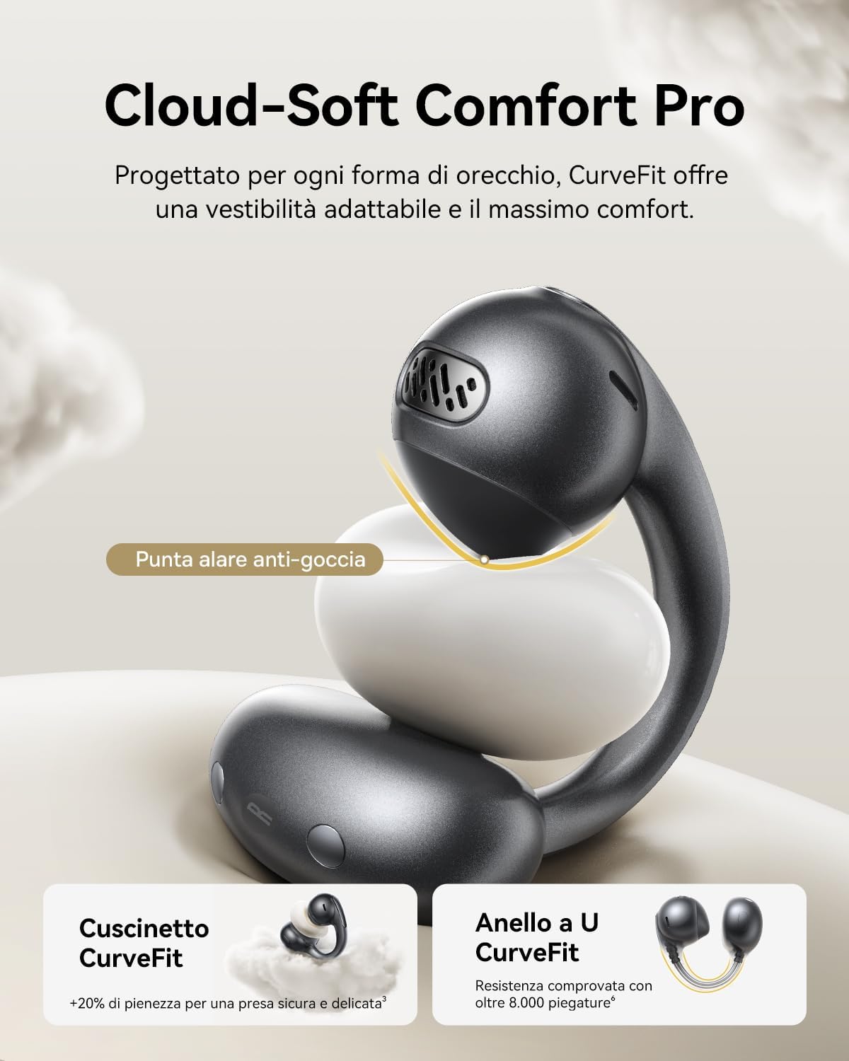 Detalle de Baseus MC1 Pro Auricolari Open‑Ear Bluetooth 6.0 40H