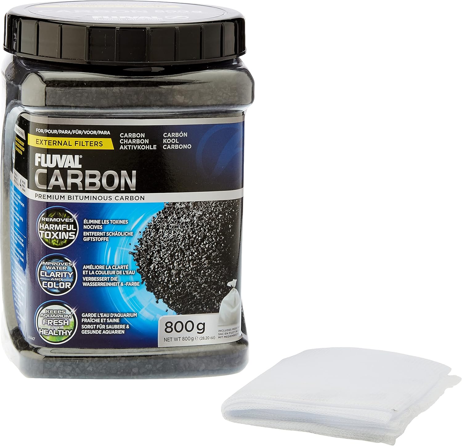 Detalle 2 de FLUVAL Charbon Fluvial Premier Choix pour Aquariophilie 800 g