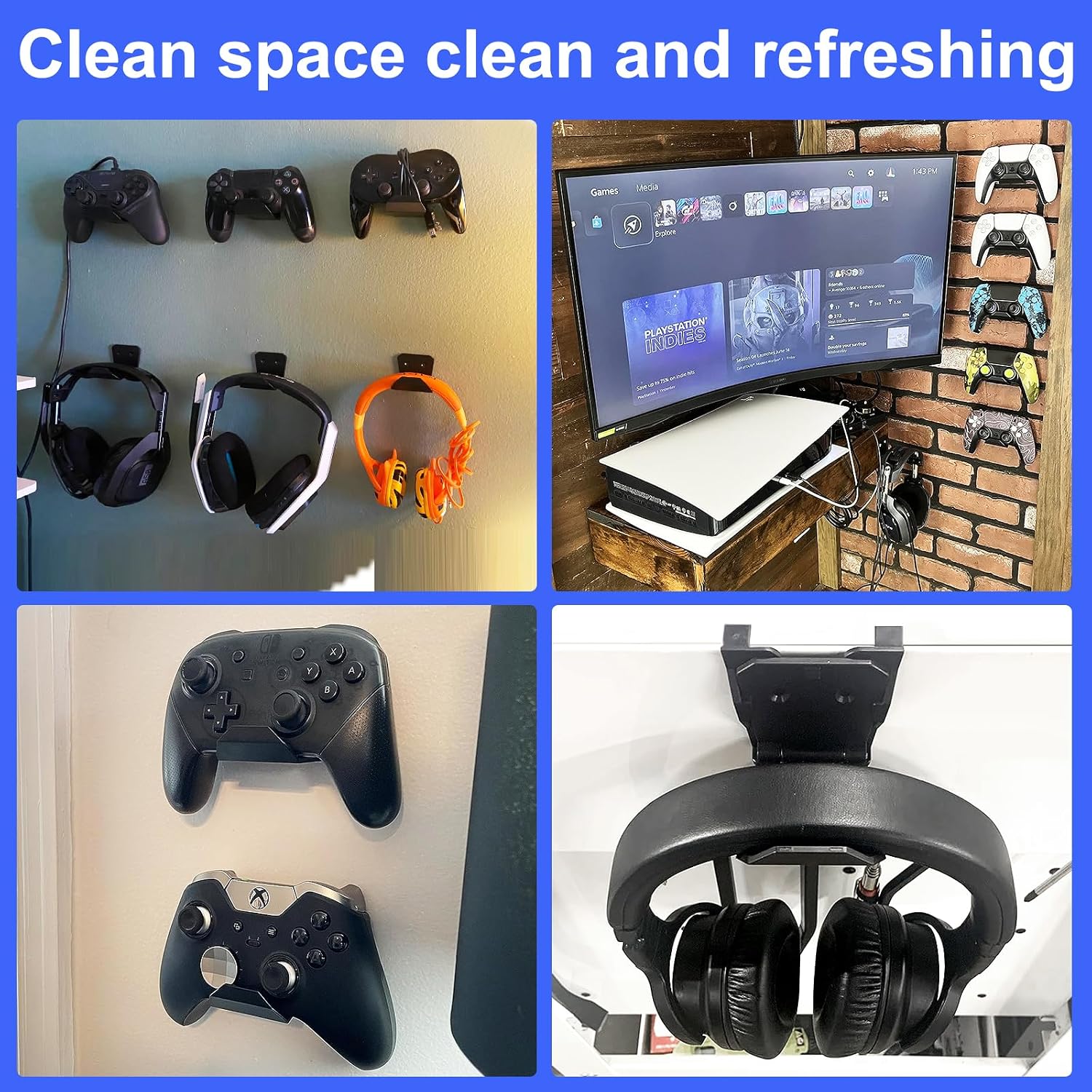 Detalle de HLRAO 6 Pack Controller Wall Mount Holder for Controllers