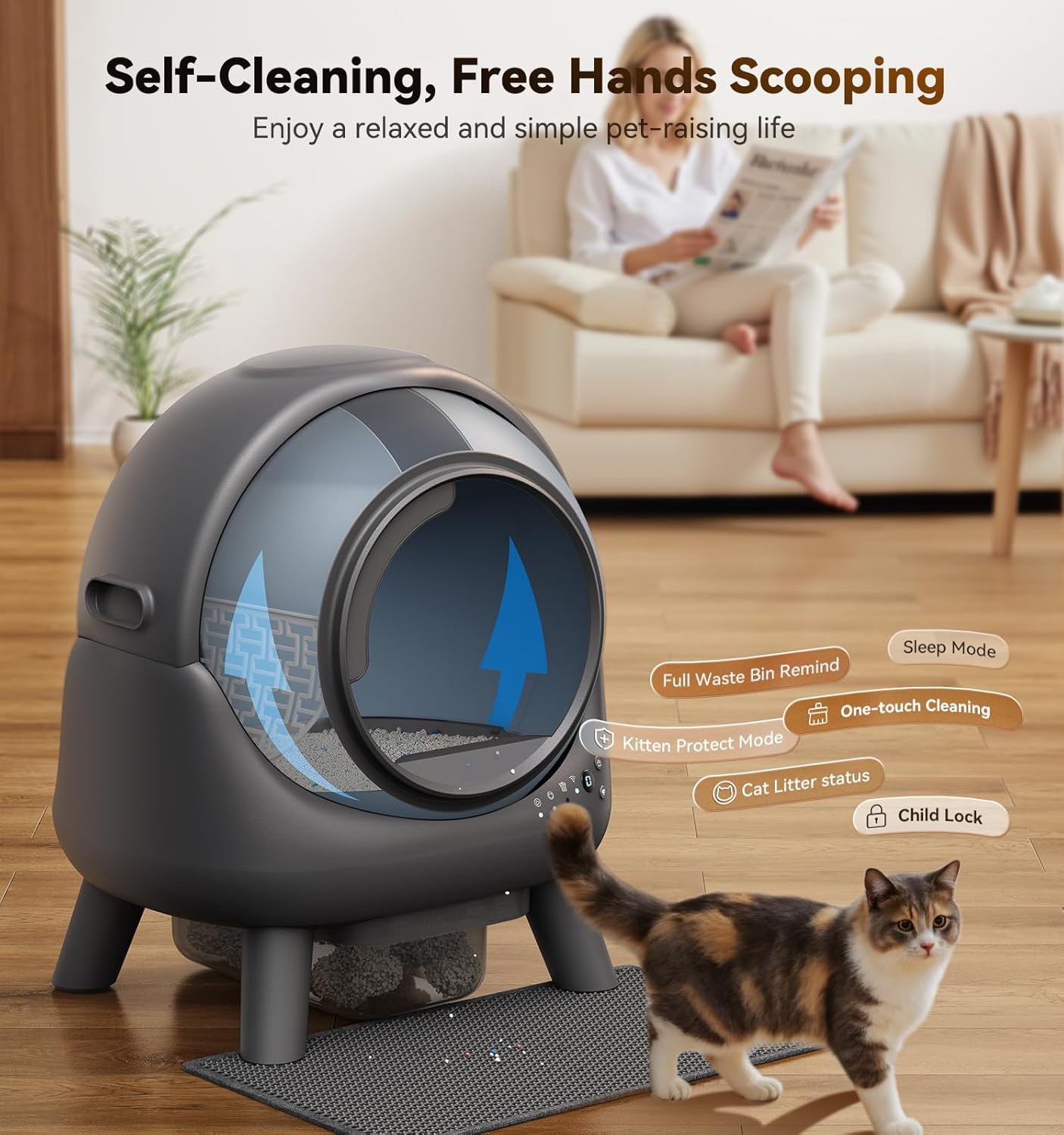 Detalle 2 de FEELNEEDY 65L Automatic LitterBox for Multi-cats