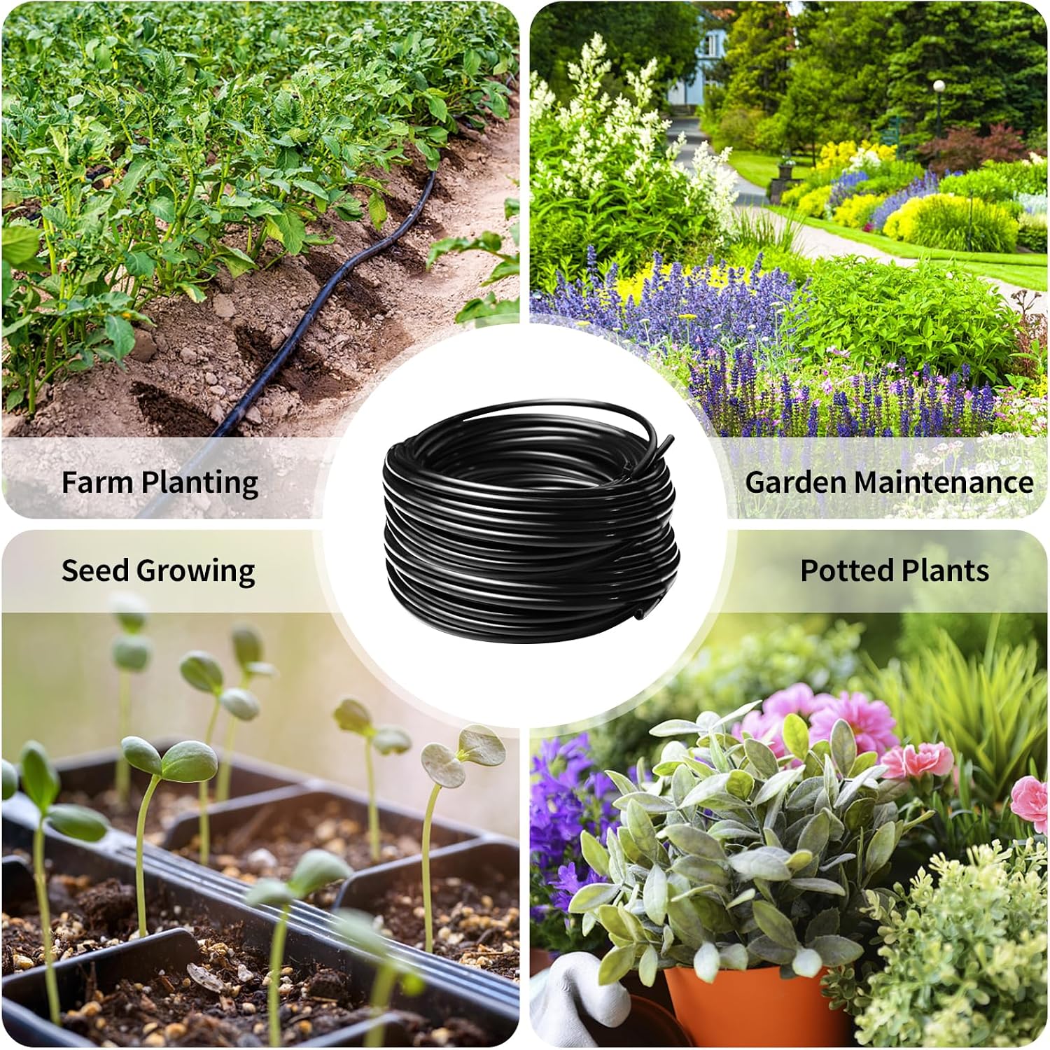 Detalle de Mdlufee 30M Micro Irrigation Tube (I.D. 4mm / O.D. 7mm) – Flexible Drip Line for Garden Irrigation