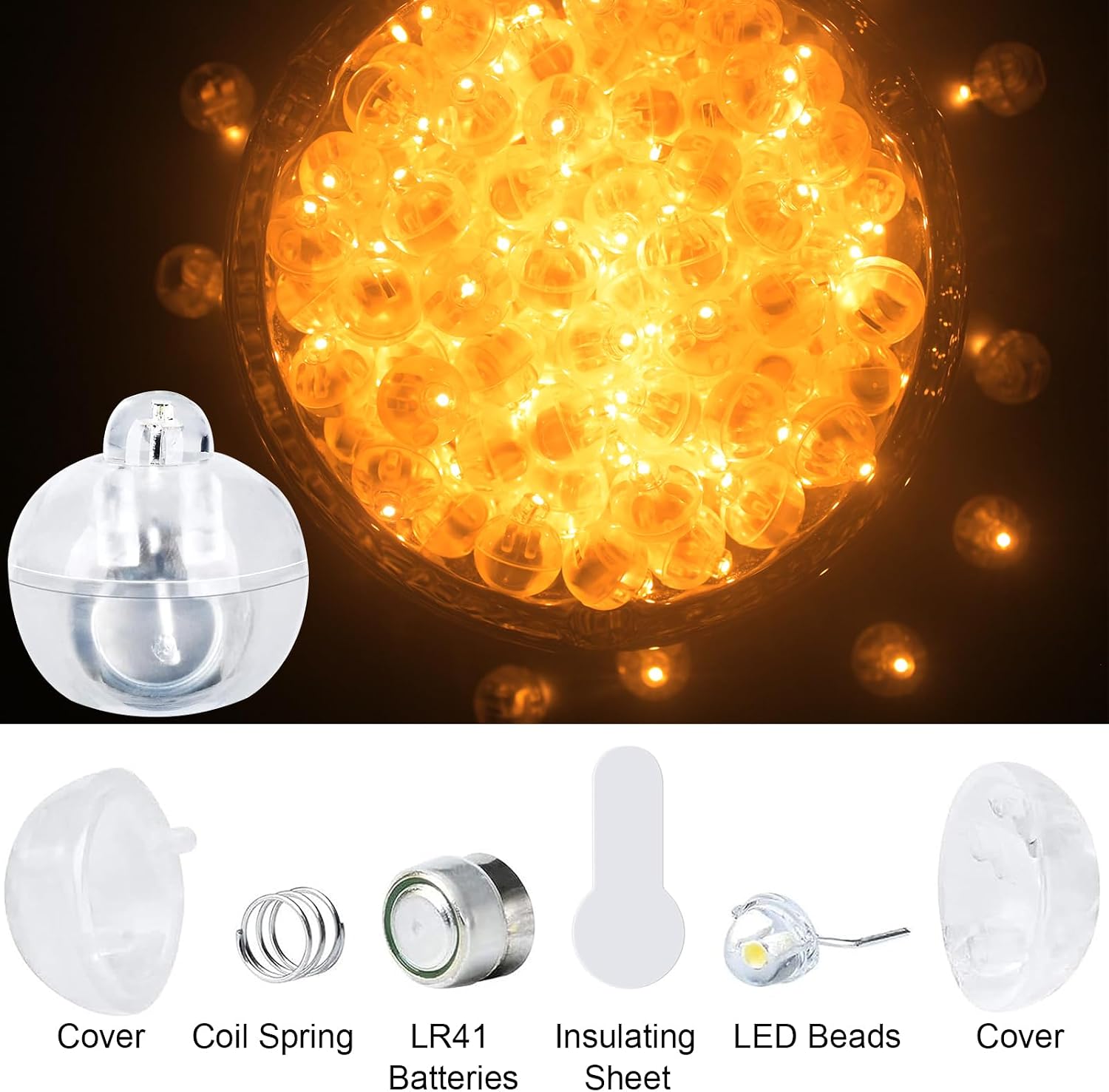 Detalle de Auting facaffa1-aea0-4da6-8178-771ecf11f074 mini-ledlampjes, 30 stuks, warmwit