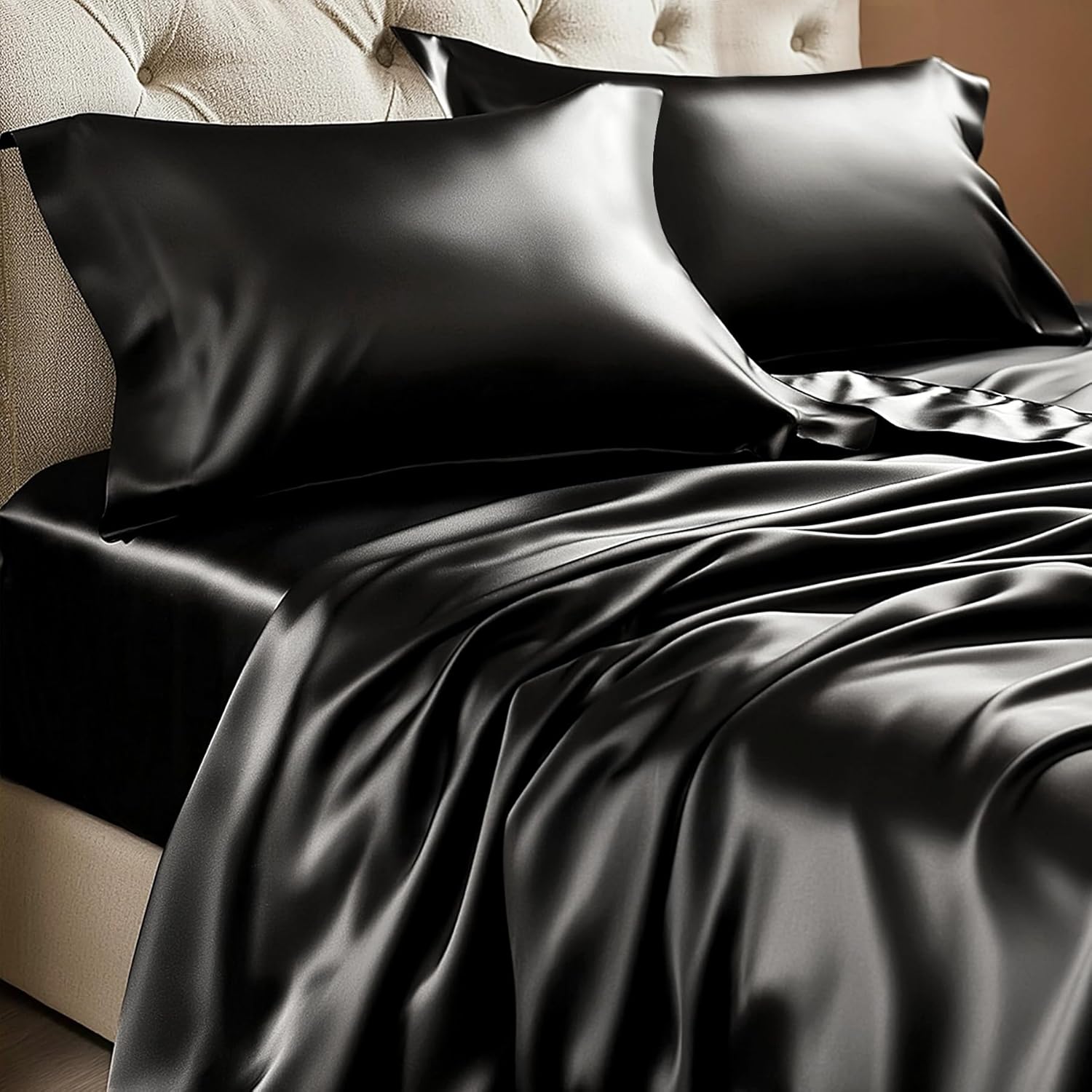Detalle de BEDELITE Satin Sheets Queen