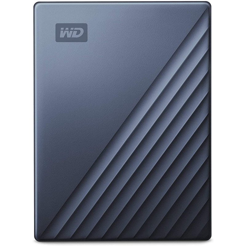 Detalle de WD My Passport Ultra 2TB USB-C Azul: almacenamiento portátil seguro y rápido