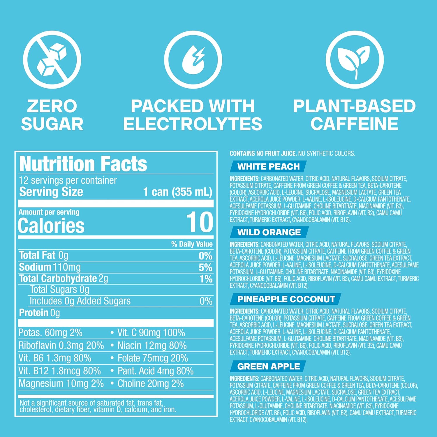 Thumbnail 1 de ZOA Energy Drink 12-Pack