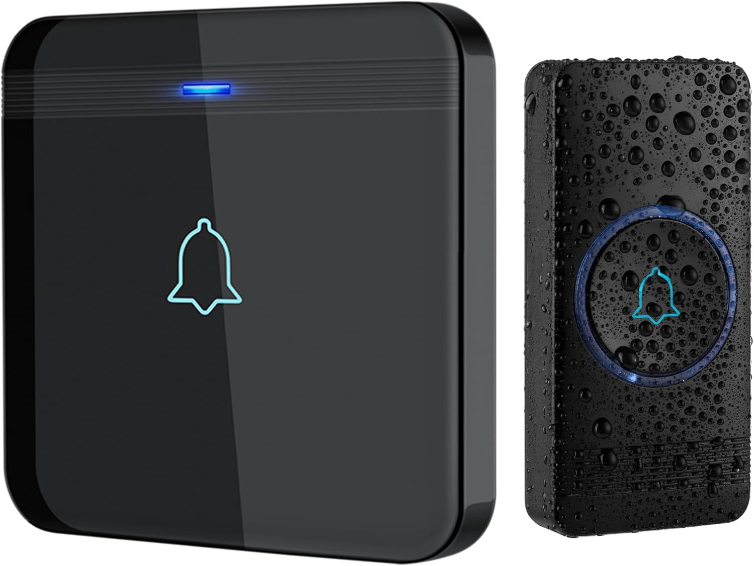 AVANTEK Sonnette sans Fil avec Bouton – Carillon étanche IP55, 400 m, 52 mélodies, 5 niveaux de volume