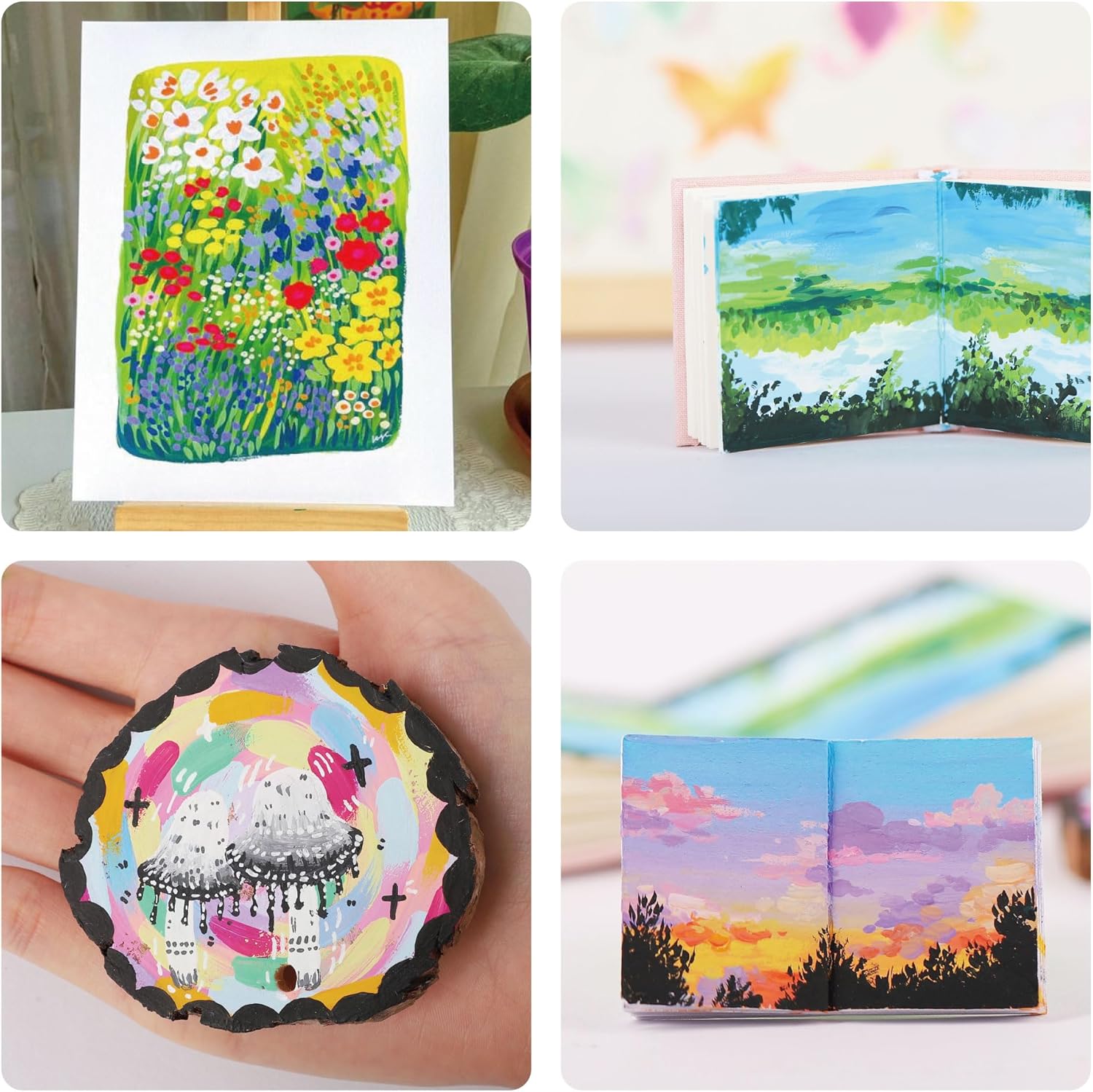 Thumbnail 5 de HIMI Kit Gouache 24 Couleurs 30 ml, Étui Portable avec Pinceaux Non Toxiques — Idéal Étudiant et Débutant
