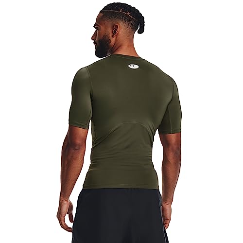 Detalle de Men's Heatgear Compression Shirt Marine Od Green/White XL di Under Armour