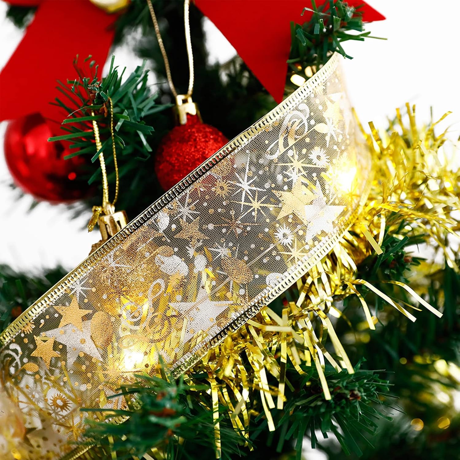 Detalle de Christmas ribbon lights, 12 m