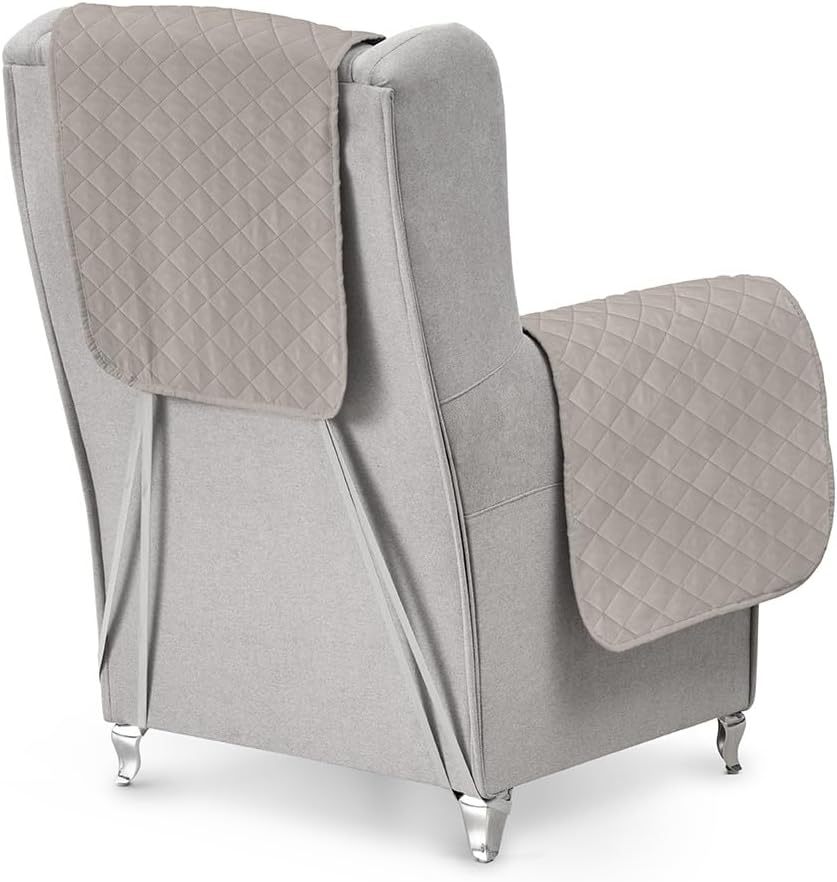 Thumbnail 3 de Copripoltrona Luka 1 Posto con Braccioli – Misura 55 cm, Avorio, Textil-home