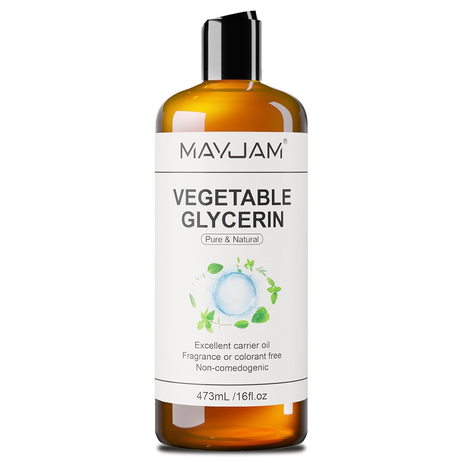 Detalle de MAYJAM 100% Pure Vegetable Glycerine (Vegetable Glycerin) – 16 fl. oz. Liquid for Skin, Face, Hair & DIY