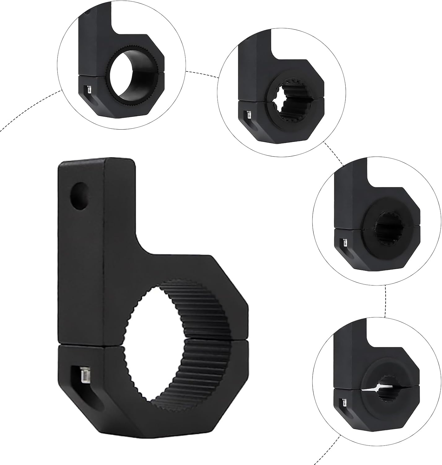 Detalle de Chelhead Light Bar Mount Kit (25–50mm) – 4 Piece Universal Bracket Set for Work Lights