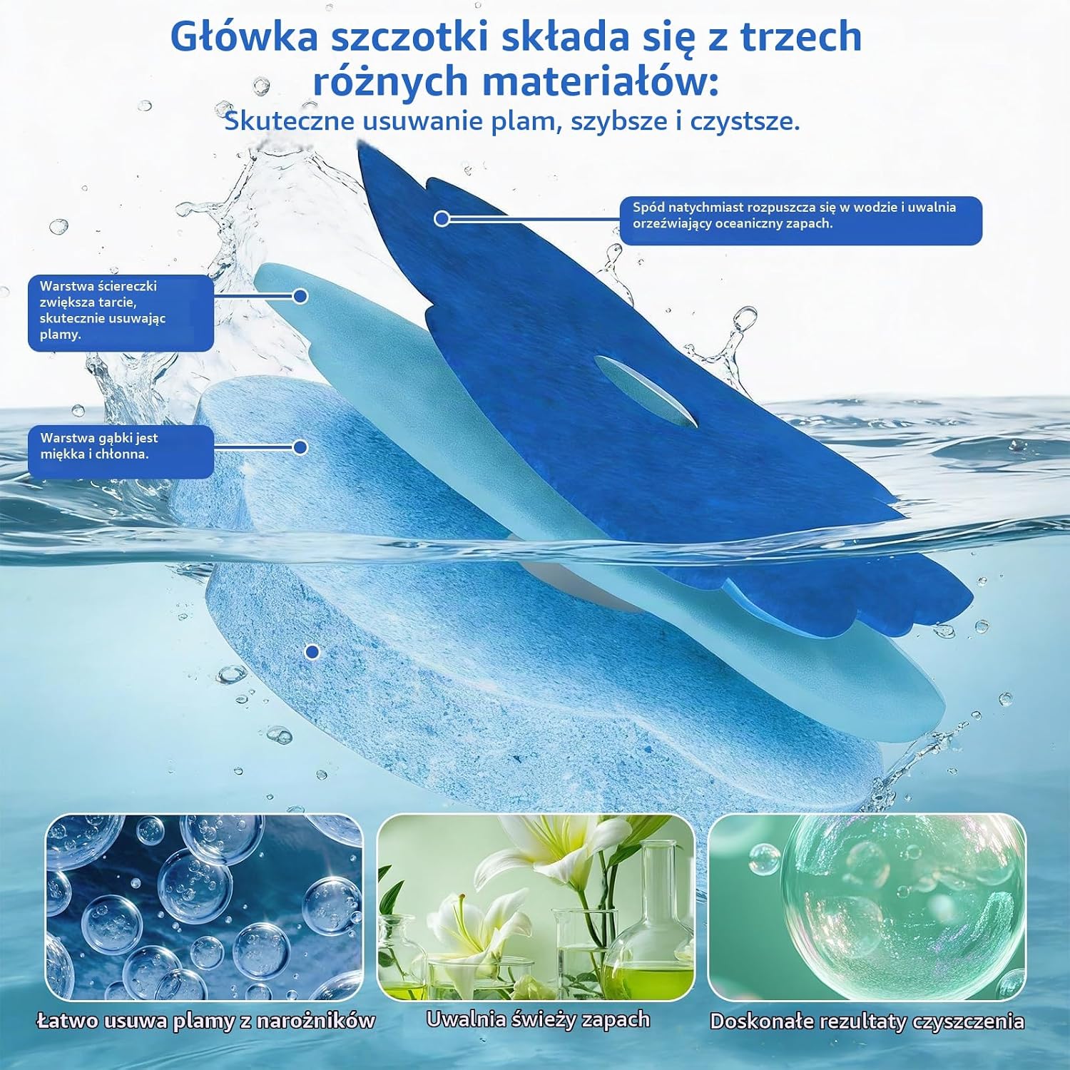 Detalle de lompyeu MTSBT-LM – 90 gąbek do umywalki, wanny, mopa i basenu