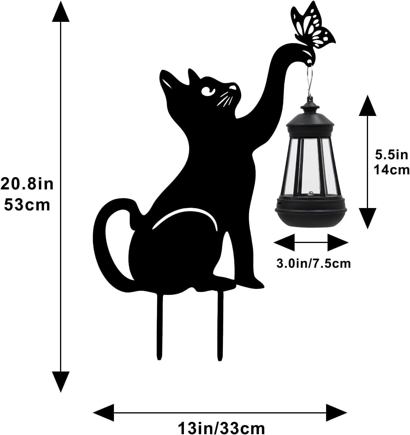 Thumbnail 5 de Twinbling Black Cat Yard Decorations Outdoor with Solar Lights