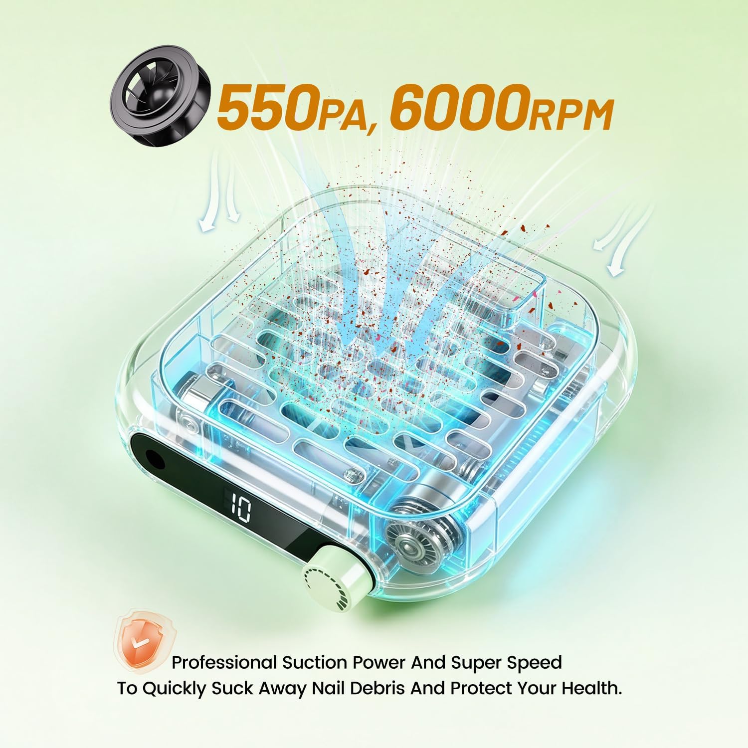 Thumbnail 3 de JODSONE 6000RPM Mini Nail Dust Collector