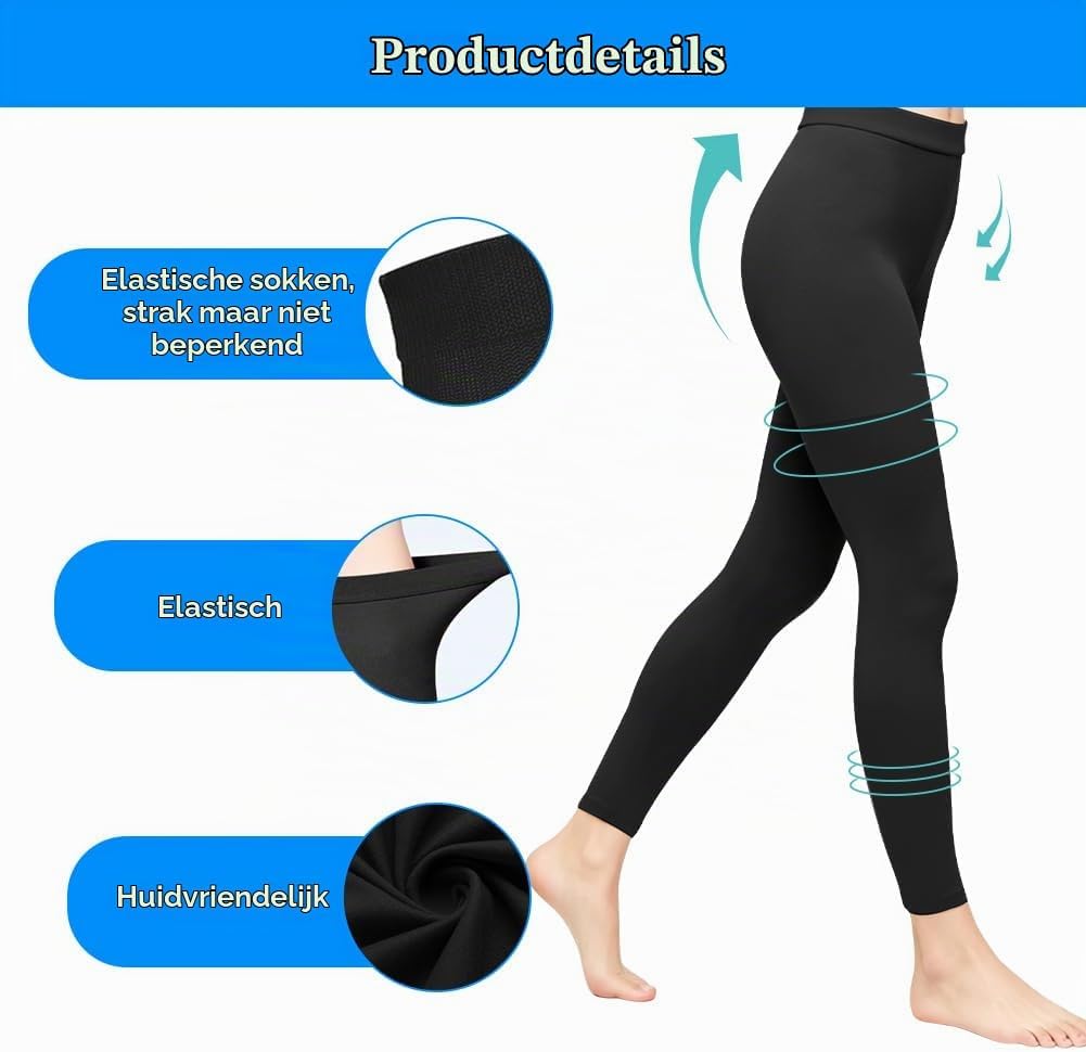 Detalle de AOGOE 4834786 medische compressiepanty, 23-32 mmHg, gegradueerd