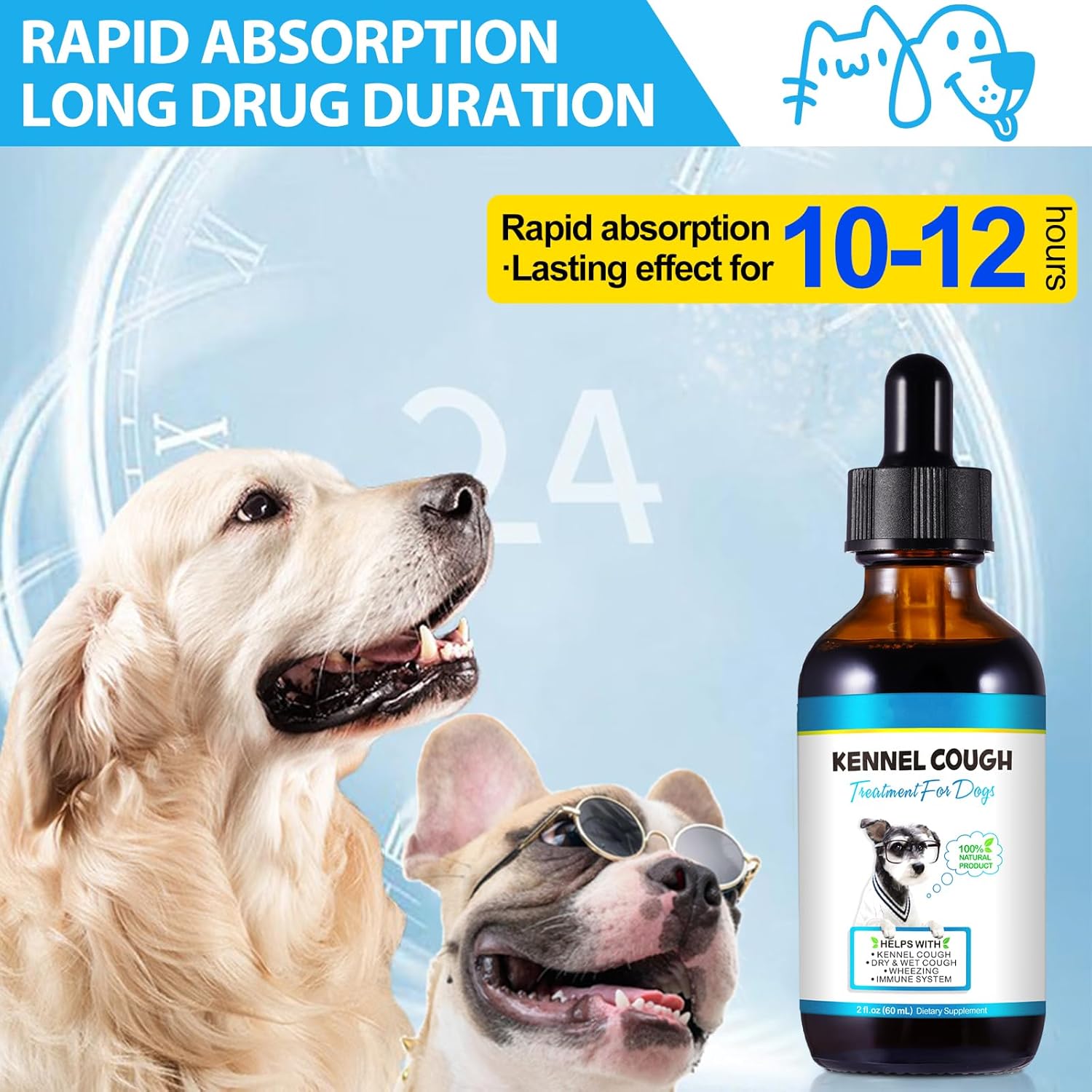 Thumbnail 6 de Kennel Cough Treatment for Dogs (plant-based drops with ginger, marshmallow root, mullein & elderberry)