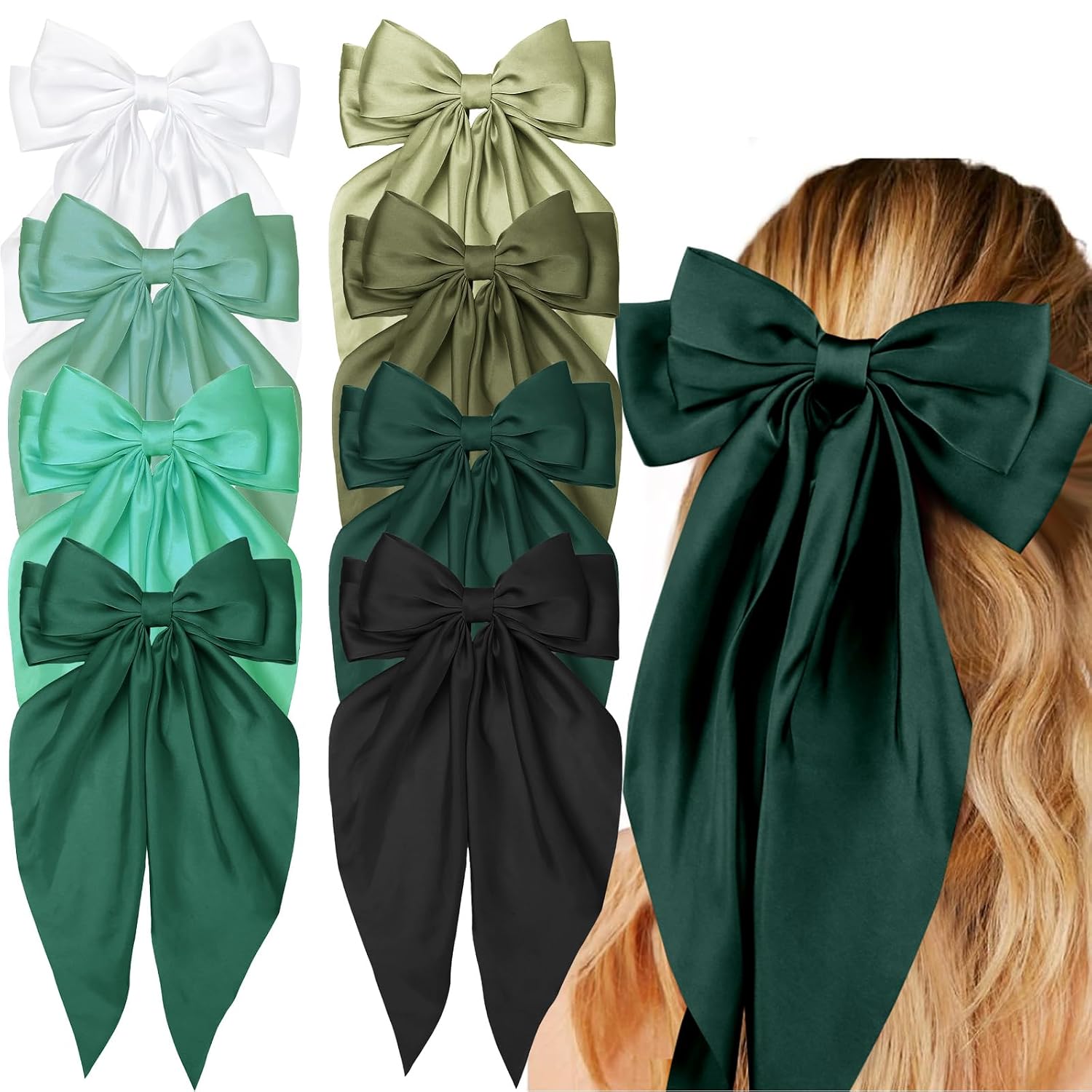 Thumbnail 6 de Hair Bow Clips, Satin