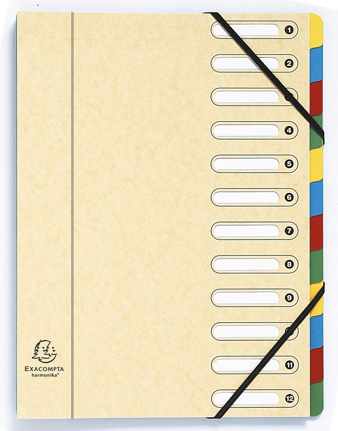 Detalle 2 de Exacompta 5312E – Carton de 6 trieurs Harmonika (A4, 12 compartiments)