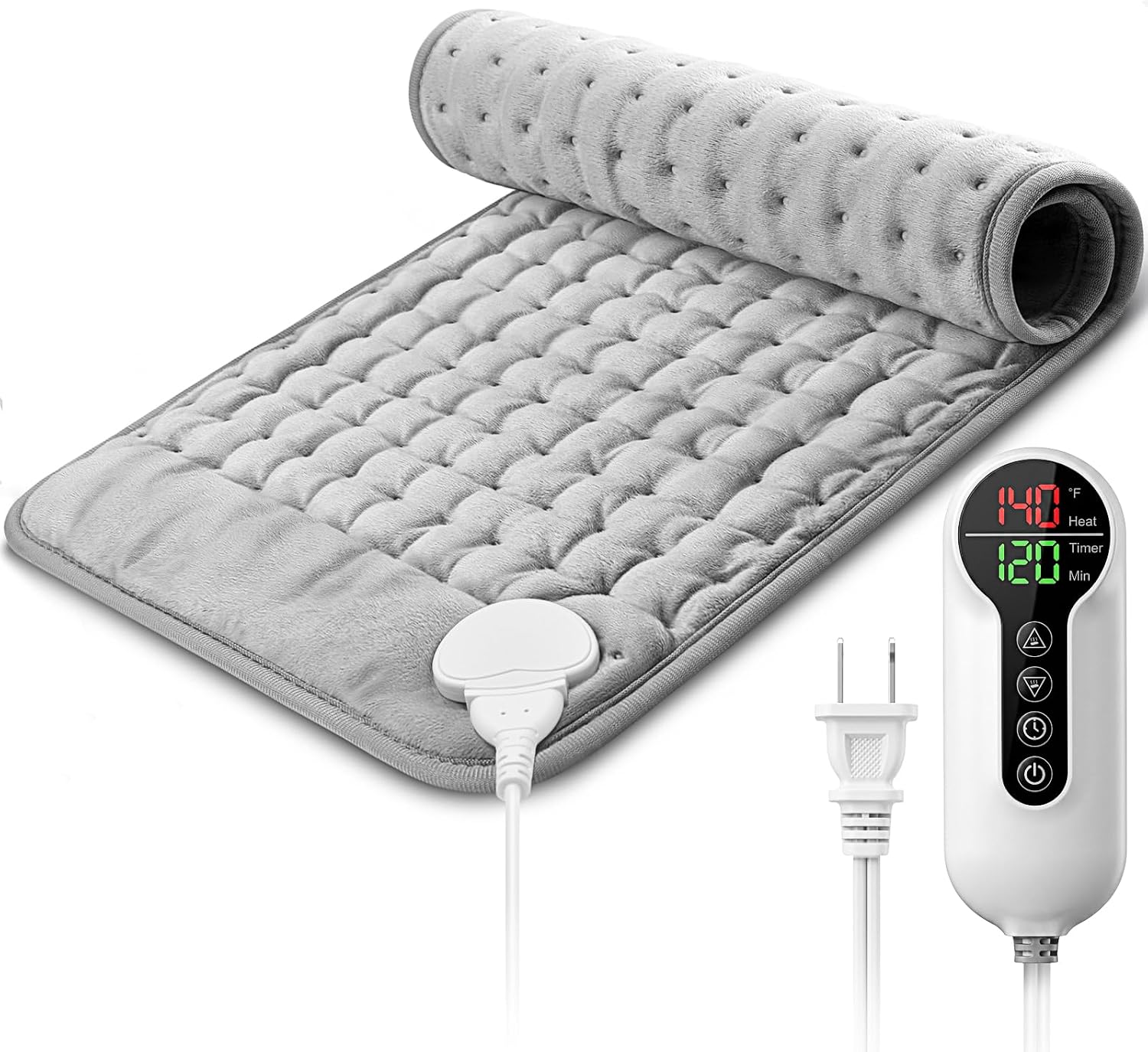 Detalle de Seektain Electric Heating Pad for Neck Shoulder, 12" × 24", Washable