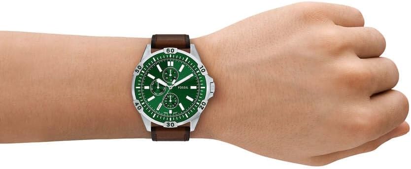 Detalle 2 de FOSSIL Garrett Uhr für Herren – Quarz Multifunktionsuhr mit Edelstahl- oder Lederarmband